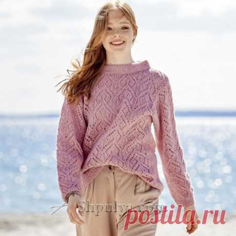 Ажурный пуловер с воротником-стойкой — Shpulya.com - схемы с описанием для вязания спицами и крючком Просматривайте этот и другие пины на доске Вязание пользователя Валентина.
Теги
Ажурный пуловер с красивым ажурным узором и широкими рукавами.