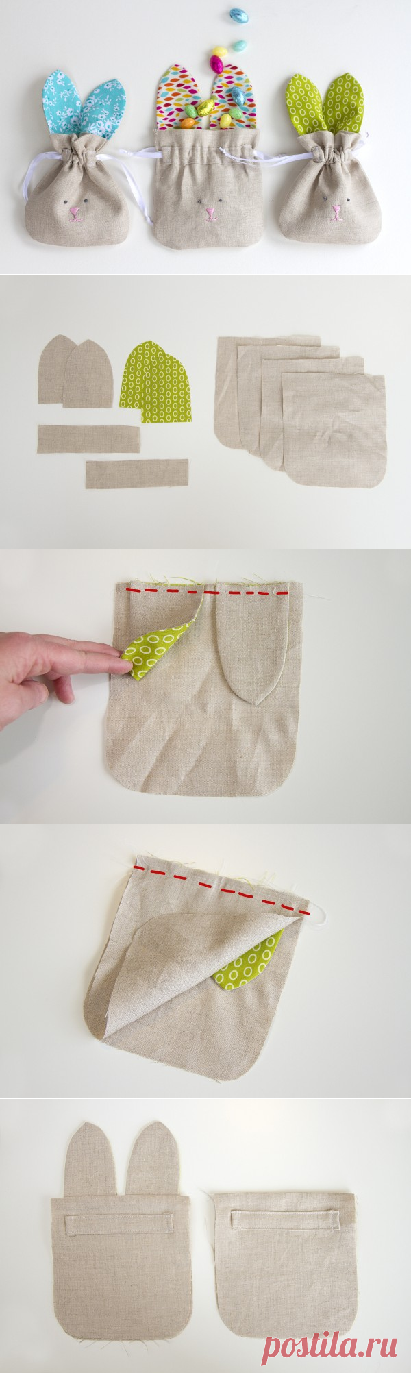 Drawstring Bunny Bags • WeAllSew • BERNINA USA’s blog, WeAllSew, offers fun project ideas, patterns, video tutorials and sewing tips for sewers and crafters of all ages and skill levels.