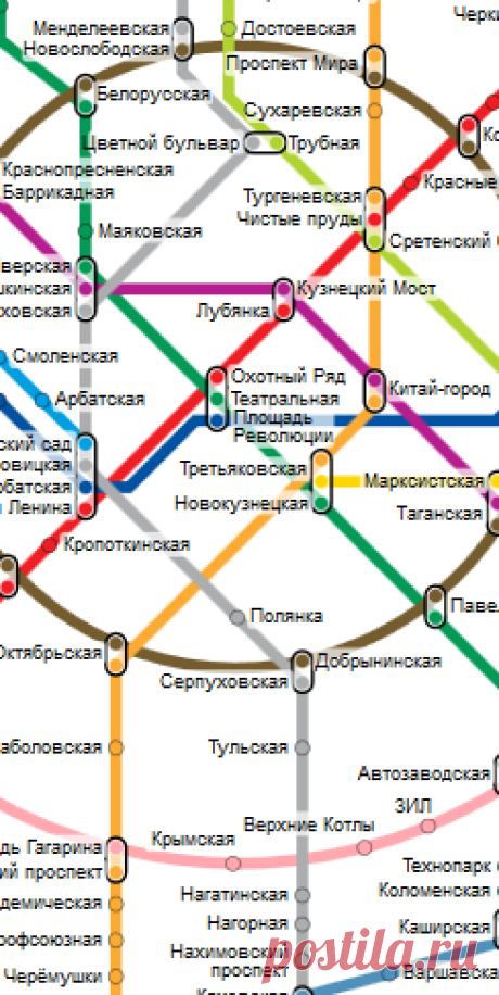 Схема метро Москвы — Яндекс.Метро