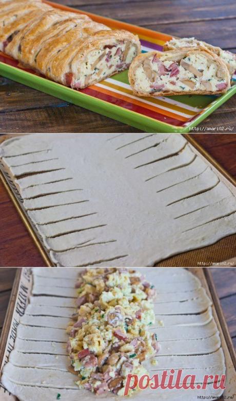 Яичница в слоёном тесте..