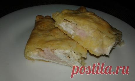 Італійські голубці: Слойоний пиріг з сиром (Calzone al prosciutto)