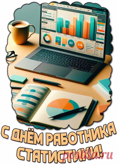 Поздравляю с профессиональным праздником — днем работника статистики России! Желаю только лучших показателей, планомерных графиков, точных данных, отличных результатов! Открытки на День работников статистики!