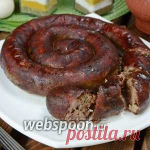 Рубленная печёночная колбаса с чесноком
