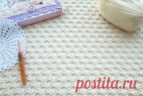 Запись на стене Узор крючком. Нежная сеточка. Схема