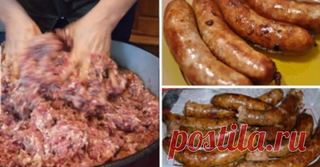 Вкуснейшие домашние колбаски. Из одной порции получается 25 колбасок Читать далее...