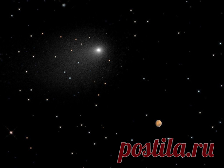 Астрономы запечатлели проход кометы Siding Spring рядом с Марсом - Новости Общества - Новости Mail.Ru