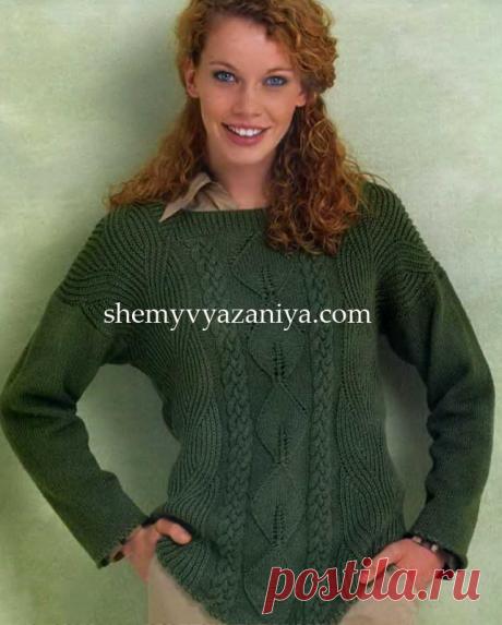 Пуловеры спицами 418
