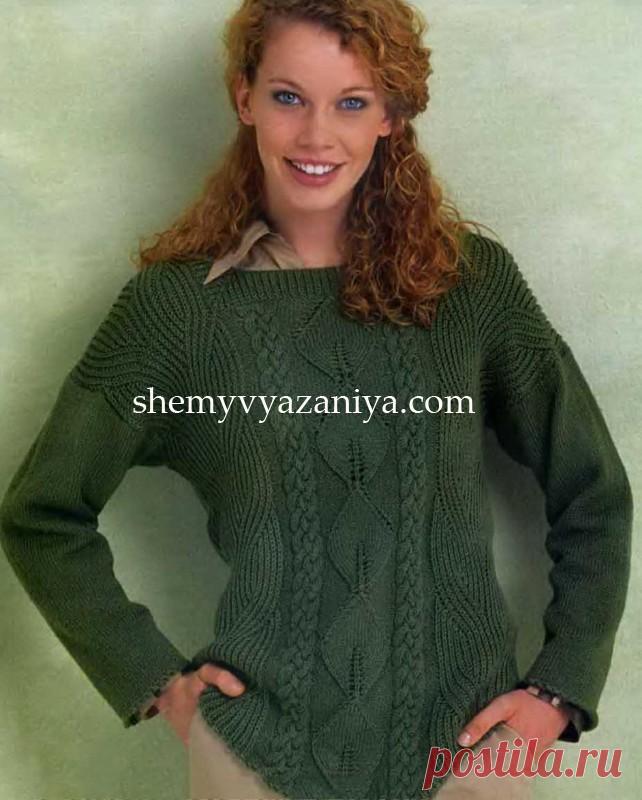 Пуловеры спицами 418