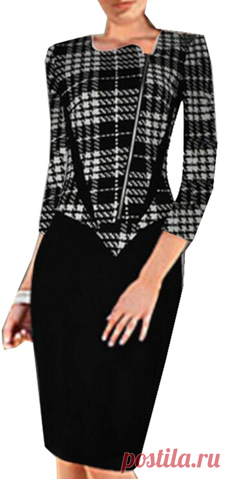 MLG Women's Vogue Color Conjoin Zip Front Cocktail Dress at Amazon Women’s Clothing store: