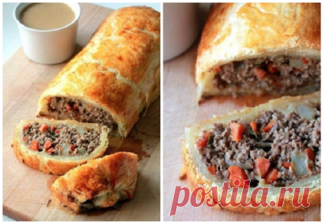 Рулет веллингтон с говяжьим фаршем. Сразит наповал всех гостей!