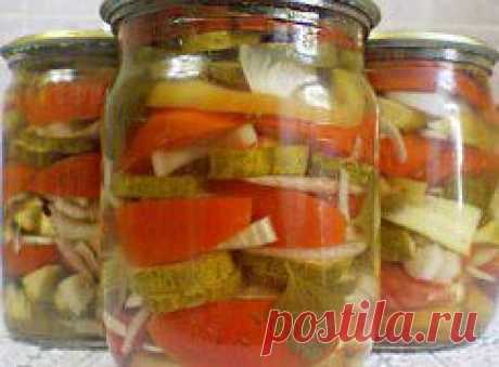 ассорти из огурцов и помидоров!!!  рецептик здесь&gt;&gt; https://domashnij.klass-resept.ru/salat-assorti-iz-ogurcov-i-pomidorov.html