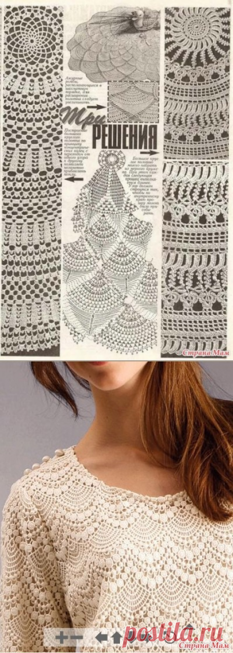 Платье "Жемчужина", вяжем крючком