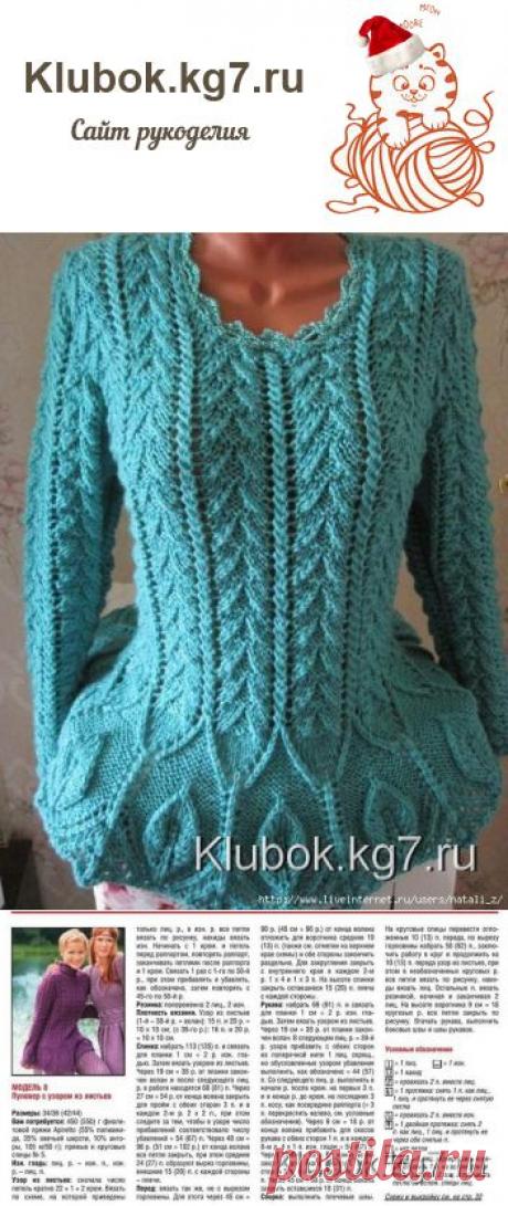 Женский свитер спицами | Клубок