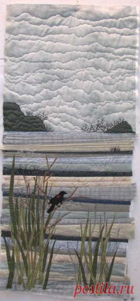 easy landscape art quilt pattern | Quilts, Quilts, Quilts