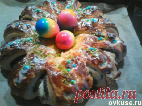 Пасхальный цветок с маком и цукатами - Простые рецепты Овкусе.ру