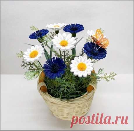 Ромашки, квиллинг