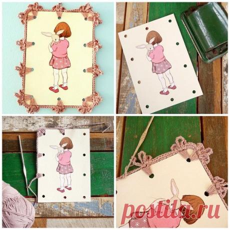 Вязаная рамка крючком. Мастер-класс