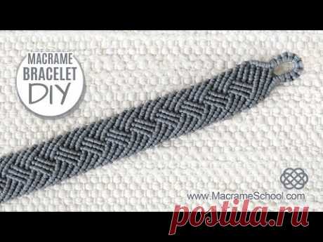 Braided Men's Bracelet Tutorial by Macrame School