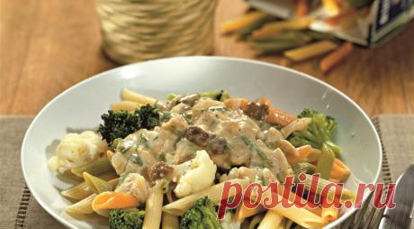 Паста с цветной капустой, брокколи и грибным соусом. Пошаговый рецепт с фото на Gastronom.ru