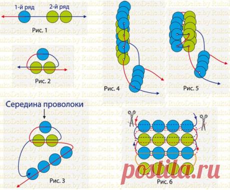 Техника параллельного плетения бисером на проволоке :: Бисероплетение :: Учебные курсы :: RukoDelie.by