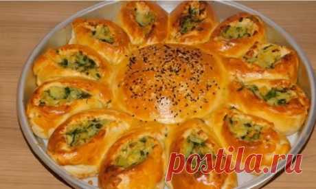 Обалденный пирог с картофельной и сырной начинкой