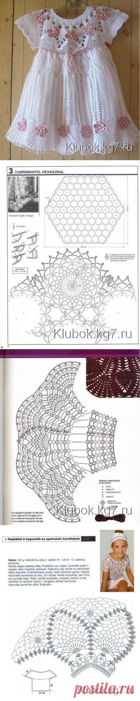 Розово-белое платье для девочки