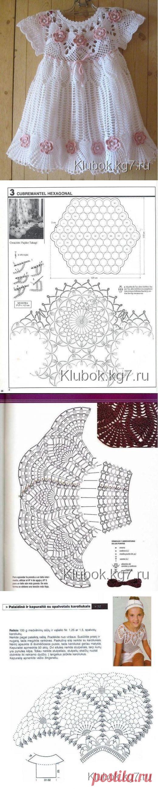 Розово-белое платье для девочки