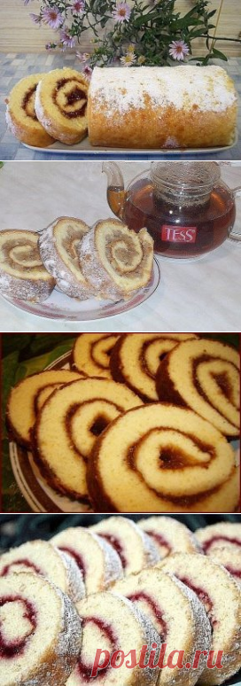 РЕЦЕПТЫ БЫСТРЫХ РУЛЕТОВ К ЧАЮ