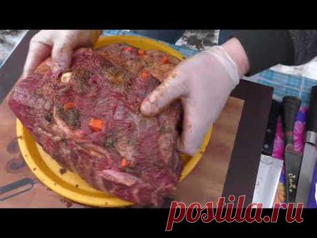 Телятина в тондыре, вкусный рецепт, 3,5 кг одним куском, шашлык из куриных сердечек