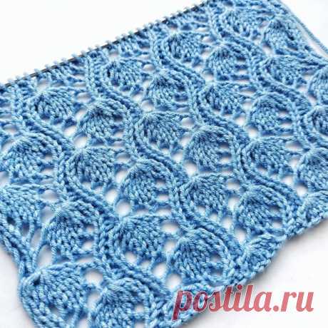 Классный узор спицами  Ещё больше схем и интересных моделей на сайте красивое-вязание.рф