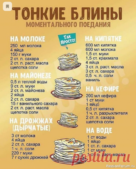 Шпаргалка кулинара