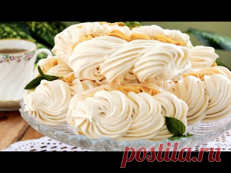 Хрупкие и Нежные Пирожные Безе с кремом☕