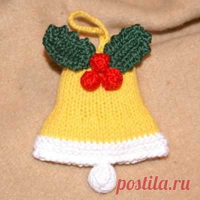 ​Вязаные ёлочные украшения: колокольчик — DIYIdeas