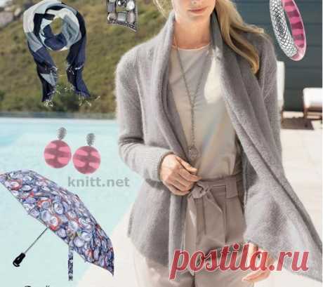 Нежный кардиган серого цвета | knitt.net | Все о вязании