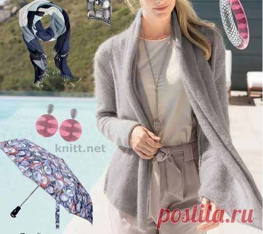 Нежный кардиган серого цвета | knitt.net | Все о вязании