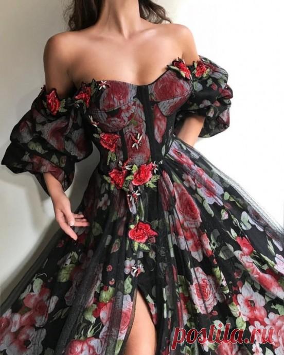 Шикарные черные вечерние платья