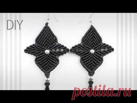 Macrame Flower Star Earrings - Tutorial
