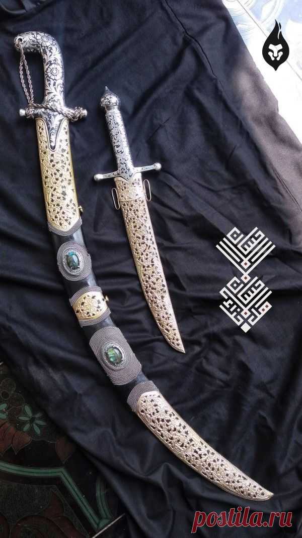 Шамшир. Кинжал. Гравировка.