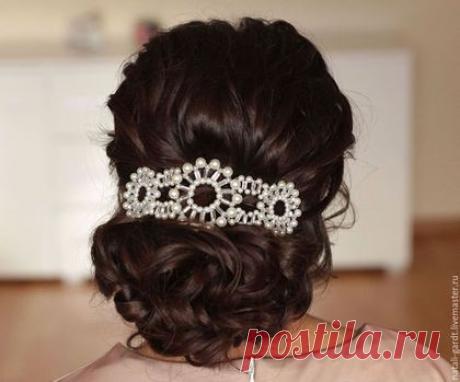 Купить Свадебное украшение для невесты в стиле &quot;Арт-деко&quot; - белый, арт-деко