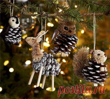 Чудеса из шишек и желудей! (2 мастер-класса и куча идей!) - Природный материал - Женский Мир