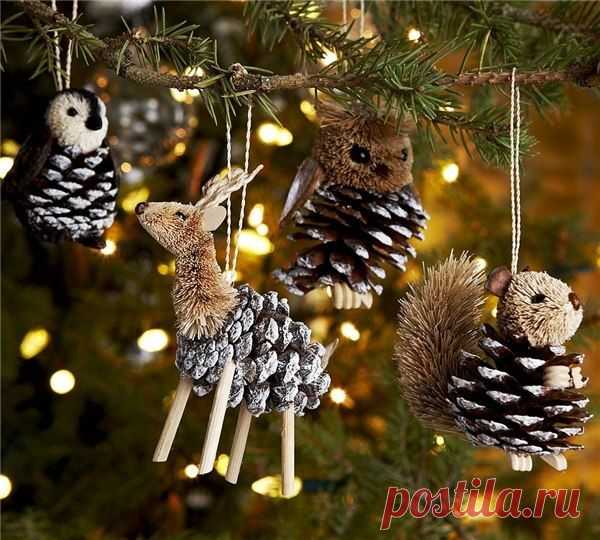 Чудеса из шишек и желудей! (2 мастер-класса и куча идей!) - Природный материал - Женский Мир