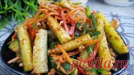 ОГУРЦЫ ПО КОРЕЙСКИ БЫСТРО И ВКУСНО ПОКОРЯЕТ СРАЗУ