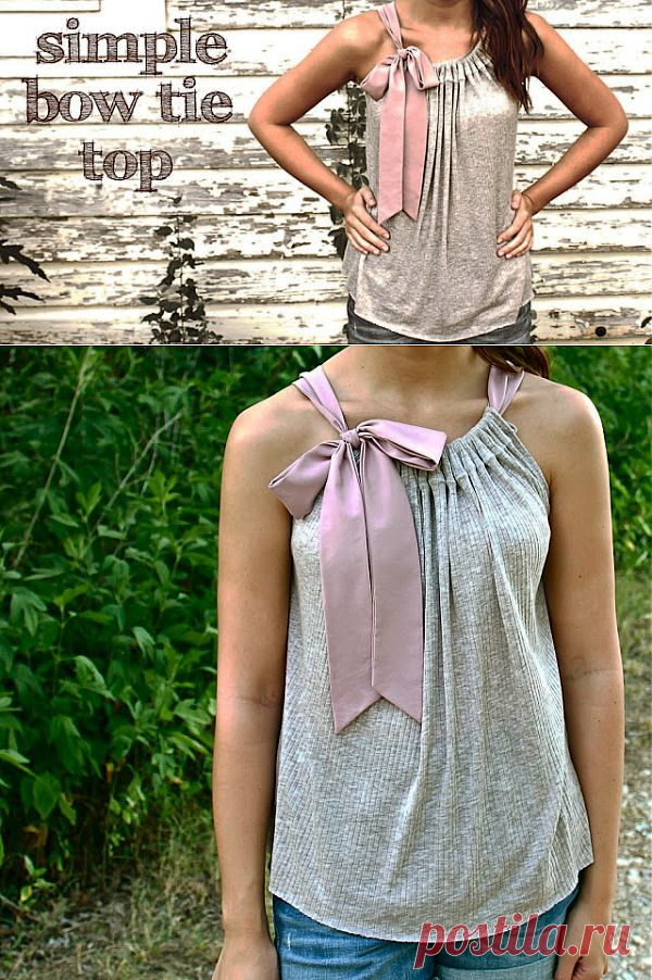 Топ с бантом / Простые выкройки /