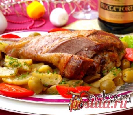 Индюшиная голень запечённая с картофелем фото рецепт приготовления
