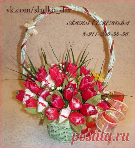 Подарки и букеты из конфет "СладкоДАР" в СПб