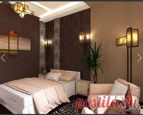 Дизайн интерьера, зd визуализация - Проект &quot;Hotel room in African style, гостиничный номер в африканском стиле.&quot;