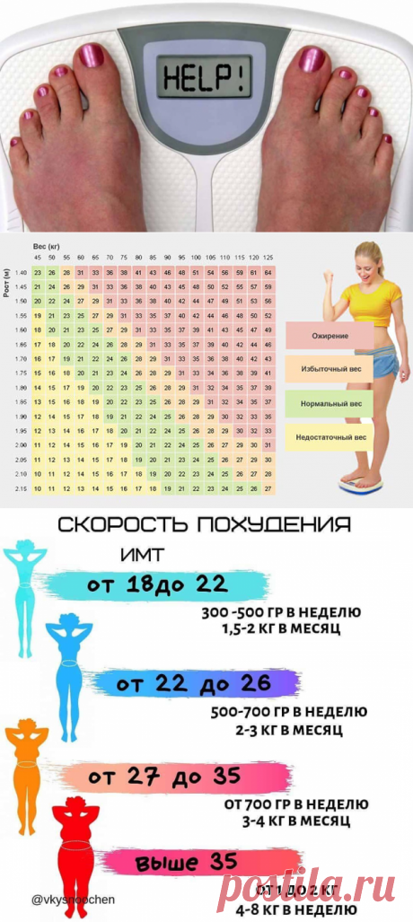 ИМТ - индекс массы тела: как рассчитать, как похудеть ~ SLOVESA - журнал о развитии
Что такое индекс массы тела?
Как рассчитать ИМТ