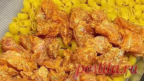 🍝 Запеканка из индейки с макаронами в духовке