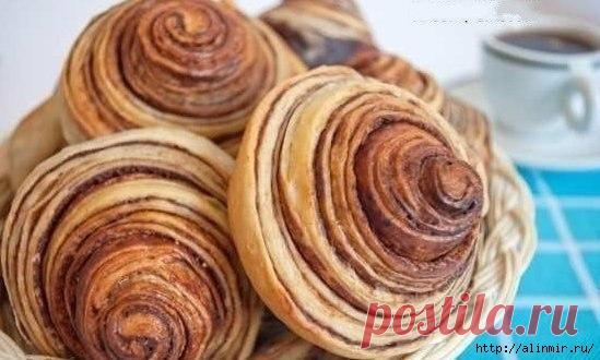 Булочки Зебра с шоколадной прослойкой