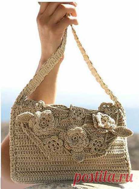 Связанная крючком летняя сумочка  | СУНДУЧОК -  хомячок